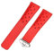 London Craftwork Silikonarmband, kompatibel mit Tag Heuer Watch Monaco Carrera Formel 1, 22 mm, silberfarbener Verschluss