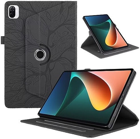 xinyunew Coque pour Xiaomi Pad 5 11.0/21051182G, 21051182C, Housse Étui avec Veille/Réveil Automatique (Noir)