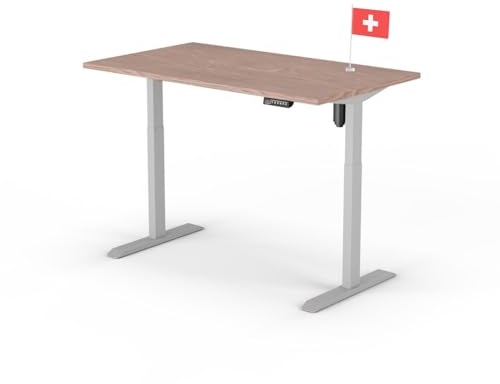 Standable ECO Höhenverstellbarer Schreibtisch 140 x 60 cm I elektrischer Office Table mit 3 Speicherstufen I Schreibtisch höheneinstellbar 70-115 cm I Büro-Tisch mit 1,8 cm Dicke