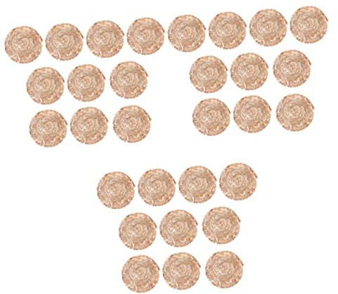 EXCEART 30 Stück Mini-Strohhalme Mini-Puppen-Haustierkleidung Miniaturen Mexikanischer Hut Mini-Strohhüte Für Puppen Miniatur-Strohhüte Für Puppen Gewebte Strohhüte Bastelstroh