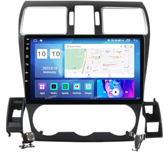 Android 12.0 Autoradio Stereo Navi mit 4G 5G WIFI DSP Carplay für Forester XV Levorg 2013-2017 Sat GPS Navigation 9 zoll MP5 Multimedia Video Player FM BT Receiver,B,M6 Pro Plus 2