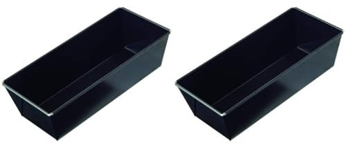 Dr. Oetker Molde Rectangular 25Cm, acero con revestimiento antiadherente especial, color negro. 1 ud. (Paquete de 2)