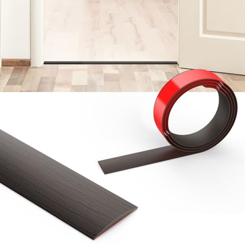 Flintronic 1.2M PVC Floor Transition Strip and Threshold - 4CM Self Adhesive Divider Bar for Joining Floor Gaps, Carpet, Tiles