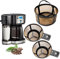 Wiederverwendbarer Kaffeekorbfilter, Ersatzfilter für 12 Tassen, kompatibel mit Hamilton Beach 2-Wege-Kaffeemaschinen-Modellen 49980A, 49980Z, 47650, 49933, 2 Stück Einzelportions- und