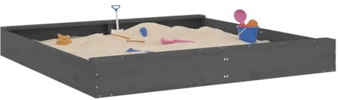 Gecheer Sandkasten, Garten Spielhaus, Sandbox, Holzsandkasten mit Sitzen Quadratisch