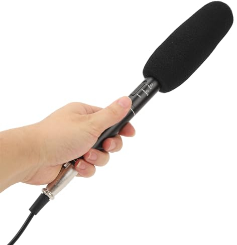 Tyenaza XLR Shotgun Condenser Microphone, Professional Cardioid Mini Shotgun Condenser Mic Television News Reporter Interview Microphone for DSLR Camera