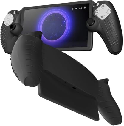 TNP Protective Silicone Cover Case for Playstation Portal - Protector Skin Cover for PS Portal Shell with Anti-Slip, Shock-Absorption, Anti-Fingerprint, Scratch-Resistant, Black