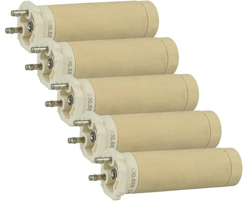vhbw 5x Heizelement kompatibel mit Leister Triac S Heißluftschweißpistole - Keramik Heizkern, 3,1 x 10,2 cm