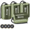 Esky Lot de 4 Sacs de Couchage d'urgence, Sacs de Bivouac Thermiques Portables, imperméables et légers, équipement de Survie avec Boussole et sifflet pour Camping, randonnée, Aventure en Plein air,