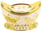 Scatola per Fazzoletti con Lingotti D'oro, di Decorazioni per la Casa con Design Elegante per Feste di Matrimonio e Uso Quotidiano (bianco oro)