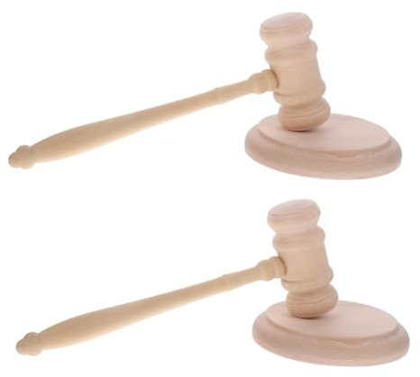LALAFINA Holzhammer Mit Sockel Und Klangblock Handgeführter Richterhammer Für Anwälte Und Sammler Komfortabler Griff Für Vintage-auktionshammer