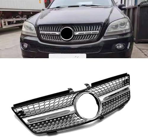 Uklal Coche ABS Rejilla radiador, para Mercedes-Benz ML W164 2005-2008 Parrilla Delantera Rejillas Radiador Delantero Doble Puente Accesorios Repuesto