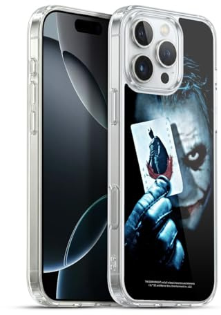 Head Case Designs Officially Licensed The Dark Knight Joker Card Key Art Gel Case [Military Grade Protection] Compatible with Apple iPhone 16 Pro Max and Compatible with MagSafe