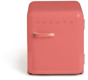 CREATE / RETRO FRIDGE 50 TERRACOTA/Frigorífico terracota maneta terracota / 85W, minibar, un estante, diseño retro, 50 cm, dos repisas, capacidad de 48L, bajo consumo, 50x44x49,8 cm