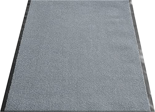 Floordirekt Schmutzfangmatte auf Maß, 90 x 150 cm, Silbergrau, Fußmatte, Türmatte Eingangsbereich, Fußabtreter, Türvorleger, Sauberlaufmatte, Meterware, Mono