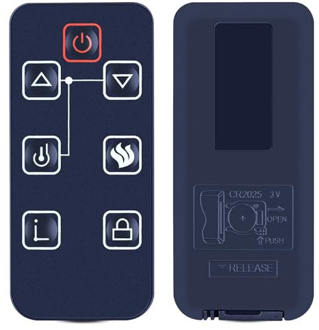 TCNOUMT Telecomando di ricambio adatto per camino elettrico FEBO Flame E3001 ZHS-30-B 15IN-23-100 adatto per selezioni di stile F15-I-005-071B 0781462