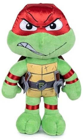 Turtles 30 cm Kuscheltier - Leonardo Donatello Raphael Michelangelo Plüschtier - Kuschelige Spielzeug Helden - Geschenk für Fans von mutigen Abenteuern - Plüschfigur für Kinder (Raphael (Rot))