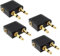 Aestustheri 4 Pcs Airplane Headphone Adaptor - Plane Headphone Adapter - Gold Plated AUX audio converter