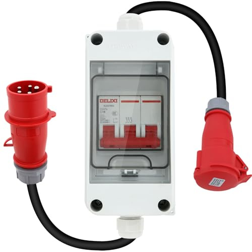 Adaptateur 32A vers 16A, câble 1m, IP44, pour camping et caravane