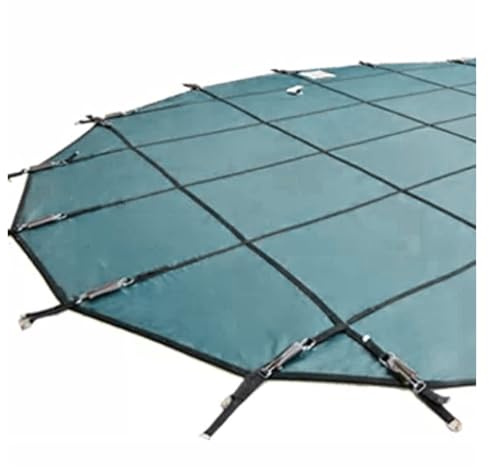 Couverture de sécurité de Piscine Bâche d'hiver pour Piscine creusée, Piscine extérieure Bâche de sécurité en Maille Verte pour Enfants/Animaux/Protection Contre Les Feuilles(6'(1.8m))