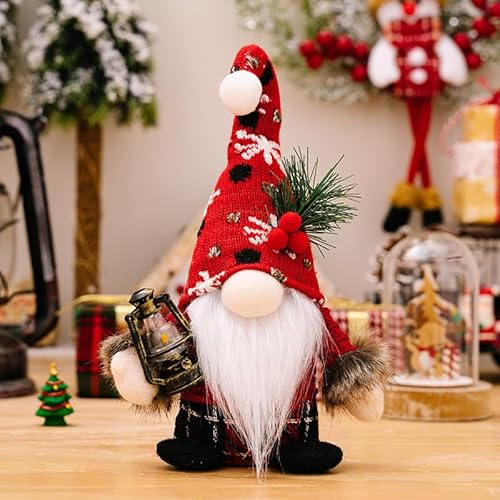 Kertaym Weihnachtswichtel, Plüsch Wichtel Figuren, Weihnachtsdeko Figuren Mit Verbogener Mütze, Weihnachtswichtel Groß, Geeignet Als Partygeschenk, Büro Und Desktop Dekoration (A)