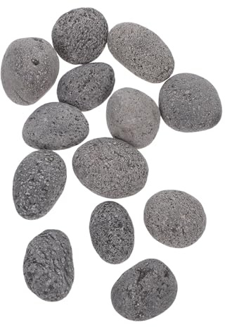 Abaodam Pierres de Lave Volcaniques Naturelles Décoratives 3-5 Cm Pierres Réutilisables pour Foyer Extérieur et Cheminée et Aménagement Paysager Chauffage de Terrasse