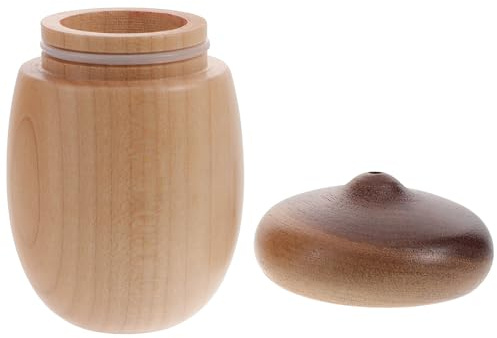 Eichel Zahnstocher Halter aus Schwarznuss Holz für Küche | Wiederverwendbar, Leicht zu Reinigen, Aufbewahrung für Tisch und Arbeitsfläche, Khaki