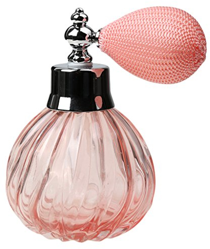 MagiDeal 100ml Bouteille de Parfum Vide en Verre Rechargeable Style Vintage avec Atomiseur Court pour Voyage Sac à Main - Rose