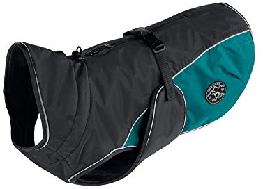 HUNTER Hundemantel UPPSALA COZY, Farbe: anthrazit/petrol, wasser- und windabweisend, wärmendes Innenfutter, reflektierend, optimaler Komfort, waschbar bei 30 °C, für kalte Tage, Größe: 45