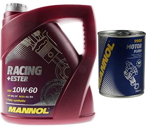 4L MANNOL Motoröl SAE 10W-60 RACING + ESTER Motorspülung Motor Flush