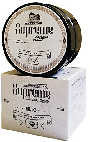 Bartwachs Vanille Tabak Tabac Tobacco Havanna Herren Duft - Original Bartpflege Bartstoppel© Supreme - Arganöl & Jojoba Öl
