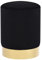 vidaXL Hocker Fassform Polsterhocker Sitzhocker Schemel Samthocker Pouf Sitzpouf Velour Fußhocker Rund Schwarz Golden Samt 28 x 36 cm