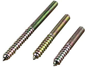 MroMax M4 x 30 mm Stockschrauben Länge Doppelkopfschrauben selbstschneidende Schraube Holzgelenk Möbelbeine Bronze 20 Stück