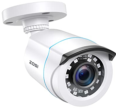 ZOSI 1080P HD Außen Video Überwachungskamera 4-in-1 TVI/CVI/AHD/CVBS 960H CCTV Weiß Kamera mit OSD Menü, 24M IR Nachtsicht