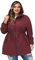 Hanna Nikole Manteau Imperméable Long À Capuche Pour Femme - Coupe-Vent Léger Et Imperméable Avec Fermeture Éclair Veste De Sport Avec Poches Bordeaux 58