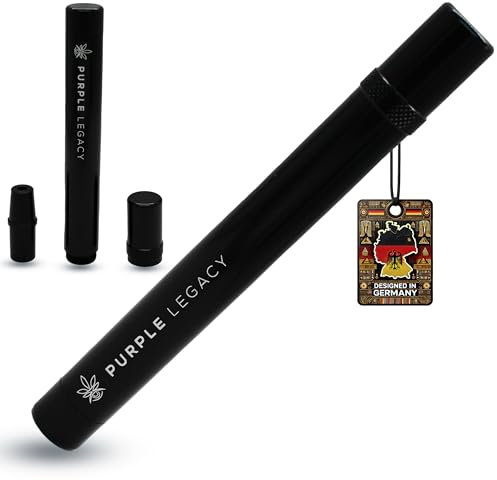 PURPLE LEGACY Joint Case Geruchsdicht aus Aluminium Joint Hülle , Wasserdicht mit Halter für Blunts 138mm Lange Tube Transport-Hülle Aufbewahrung Zubehör 3-Teilig
