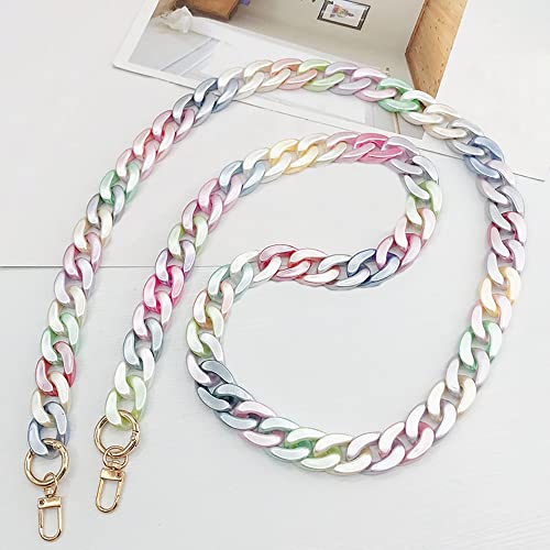 Handykette Universal zum Umhängen-Kompatibel mit jedem Handy und Smartphone,Kette zum Umhängen,Diagonale Spannweite Handy Kette,Bunte Telefonkette aus Acryl,Tasche Anhänger,Gemischte Farbe