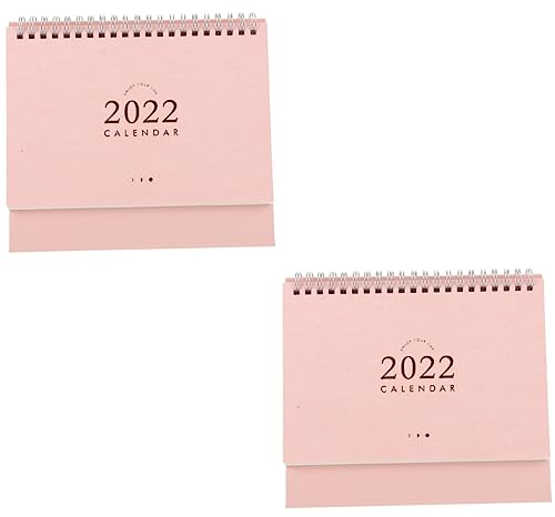 STOBOK 2 Stk Tischkalender 2022 Schreibtischkalender Minimalistischer Kalender Monatlicher Tischkalender Kalender Schreibtischunterlage Terminplaner 2022 Papier Büro Zubehör Klassisch