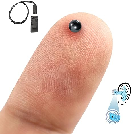 PingaOculto SpionageKopfhörer Bluetooth für Prüfung Mini Nano Unsichtbare Kopfhörer für Handy mit Mikrofon - Unsichtbar Ohrhörer Kabellos Headset für Spicker Spy Earpiece Ear (Spy Earpiece Nano V8)