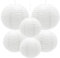 Yosawo 6 Stück Papierlaterne Laterne Deko Weiß rund Lampenschirm für Party Garten Hochzeit Geburtstage Dekoration（ 8 10 12/White）