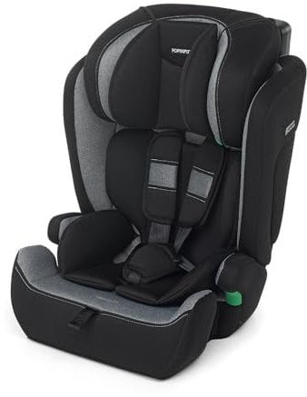 Foppapedretti Seggiolino Auto Babyroad I-Size, per bambini da 76 a 150 cm di altezza, 15mesi-12 anni, conforme ECE R129, Fissaggio a 3 punti, Safe Body Protection, Protezione Impatti Laterali, Carbon