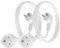Verlängerungskabel, 2 Pack 1 Meter Verlängerungskabel Schuko IP20, 16A/250V, 4000W, 1,5 mm² mit Schuko Stecker & Kupplung, Haushalt für Büro Multimedia, Weiß