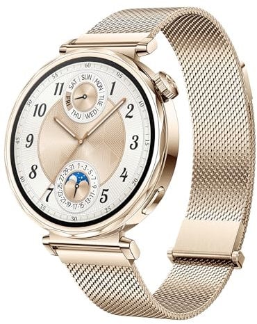 HUAWEI Watch GT 5 41 mm Smartwatch, Kunstvolles Design, Erweiterte Lauf- und Fahrradfunktionen, Gesundheitsmonitoring, Bis zu 7 Tage Akkulaufzeit, Kompatibel mit iOS & Android, Gold