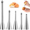 Ksvaye 5 Stück Spritztüllen Set Fülltülle Edelstahl Krapfenspritze für Marmelade Pufffüll Gebäckspritze Spritze zum Krapfen Füllen Marmeladenspritze für Spritzbeutel Cupcake Puffs Füllung Sahne