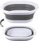 Yzpklhw Lavabo Pliable de 2,7 L - Bol Portable pour Camping, Cuisine, Maison - Bac de Lavage Peu Encombrant (Gris)
