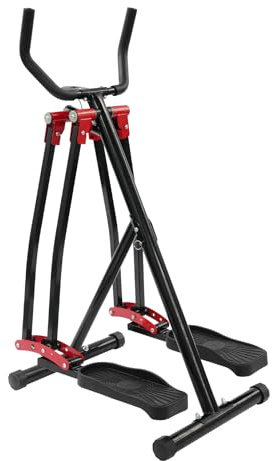 4-i-1 crosstrainer för hemmet, hopfällbar elliptisk tränare med LCD-display, stöder fram/bakåt/vänster/höger, ultralätt crosstrainer med halkfri pedal, lastkapacitet 150 kg