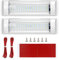 SUPAREE luci a LED da soffitto con interruttore on/off bianco + cavo di estensione per camper/roulotte/furgone/barca (confezione da 2)