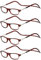 TBOC Lunettes de Lecture – [Pack 4 Unités] Monture Marron Écaille +1.00 Dioptrie Femme Homme Aimant Fermeture Pliable Régable Magnetique