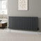DuraTherm® 600 x 1440mm Anthracite Grey Horizontal Designer Radiator Single Column Flat Panel Modern Central Heating Panels Bathroom Radiators