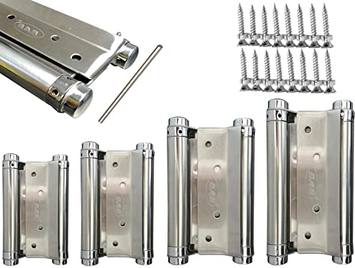 2x Scharnier Pendeltür Pendeltürband Edelstahl - Stabile Scharniere für Schwingtüren & Pendeltüren in zwei verschiedenen Größen (12,5 cm)